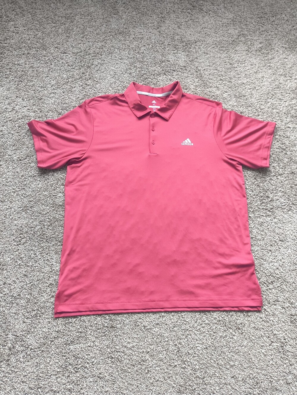 Men's Rose Adidas Golf Polo Shirt Size XL